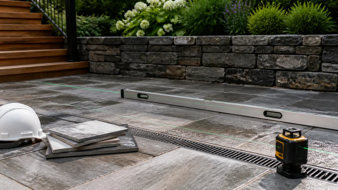 Khảo sát cao độ trước khi lát sân vườn